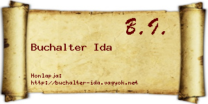 Buchalter Ida névjegykártya