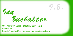 ida buchalter business card